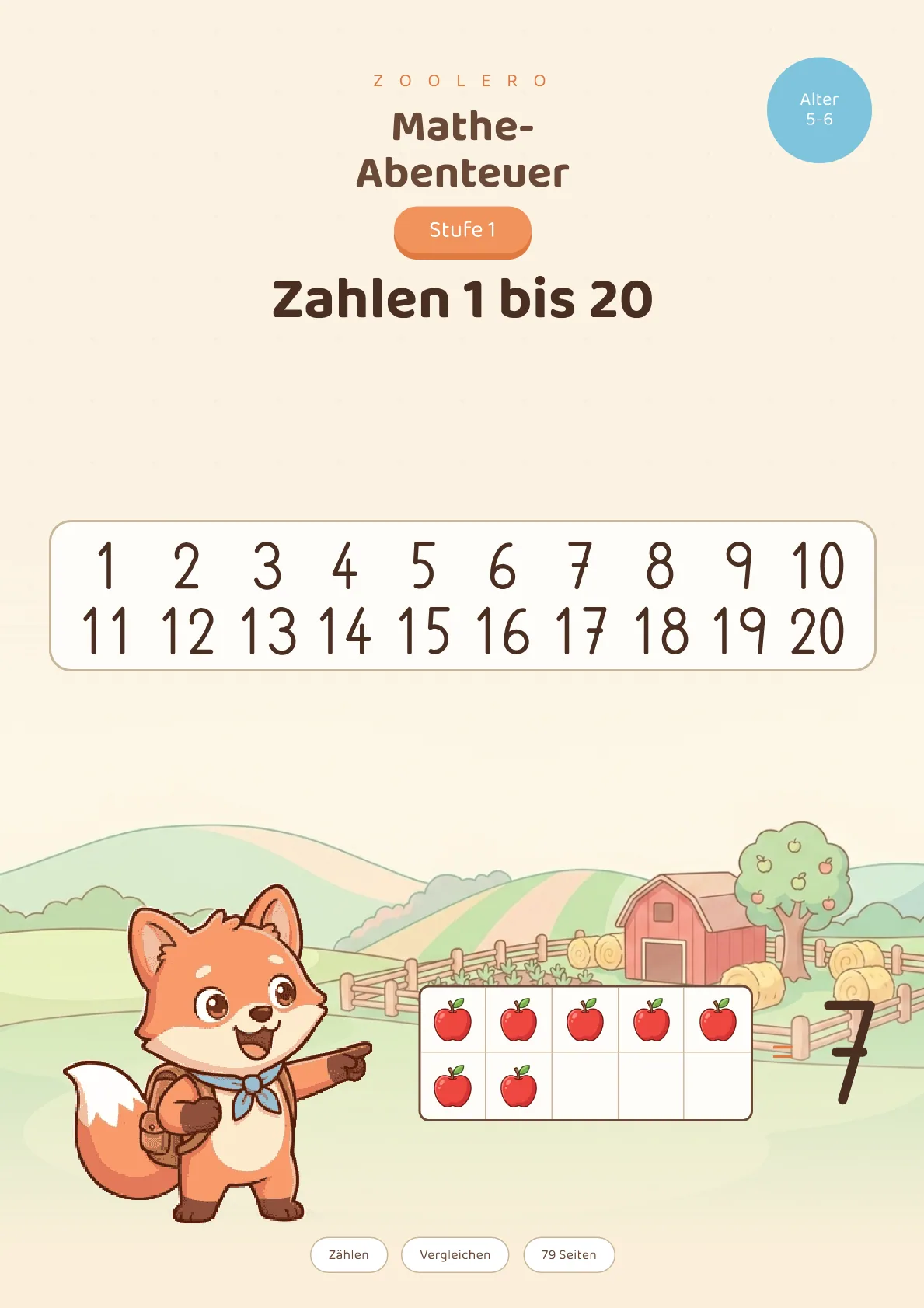Mathe-Abenteuer 1 — Die Zahlen 1 bis 20