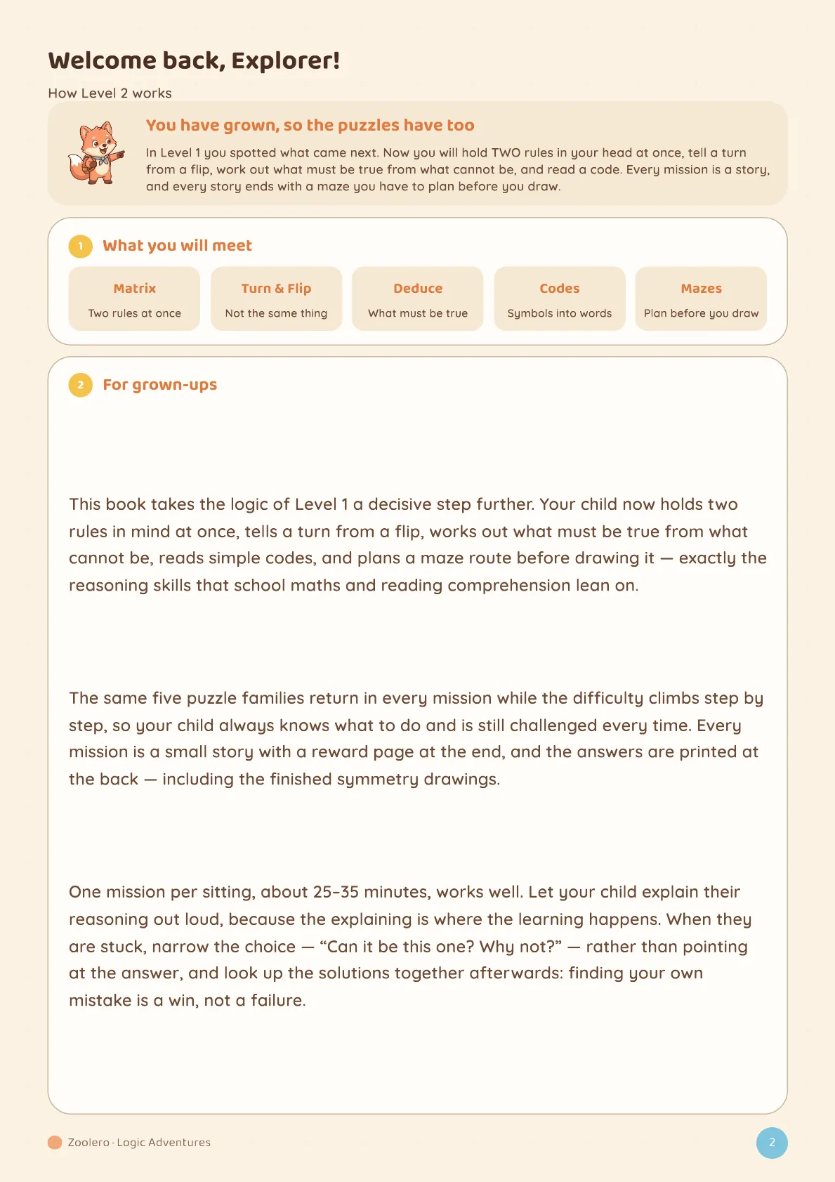 The page for grown-ups