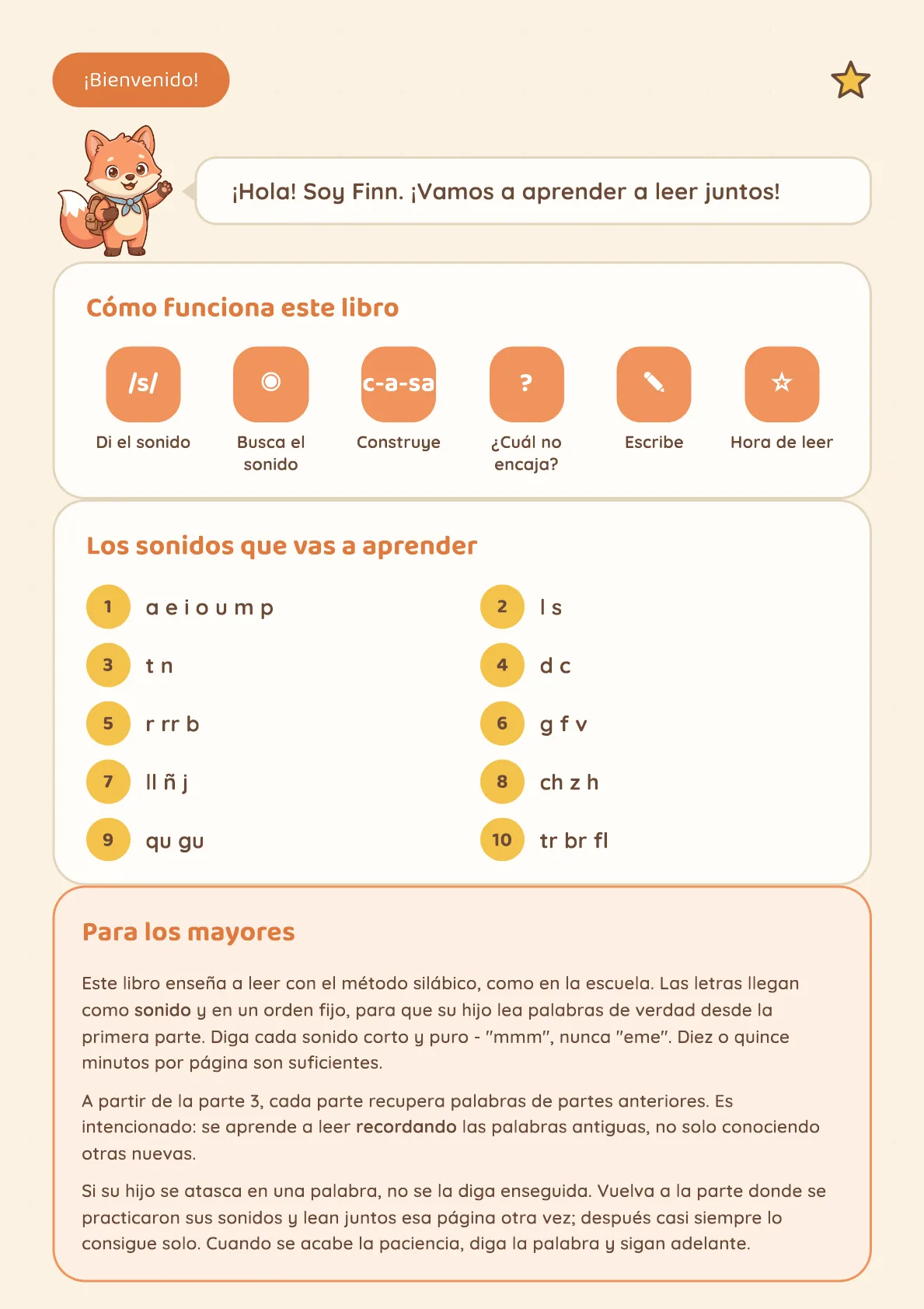 La página para adultos