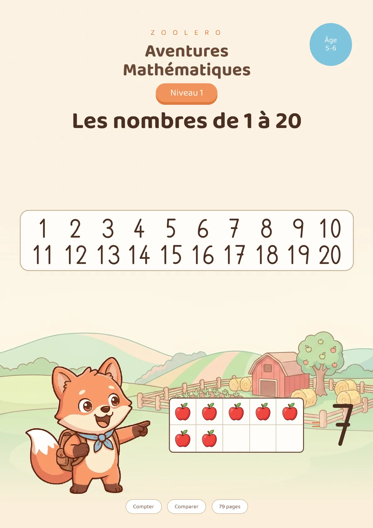 Aventures Mathématiques 1 — Les nombres de 1 à 20