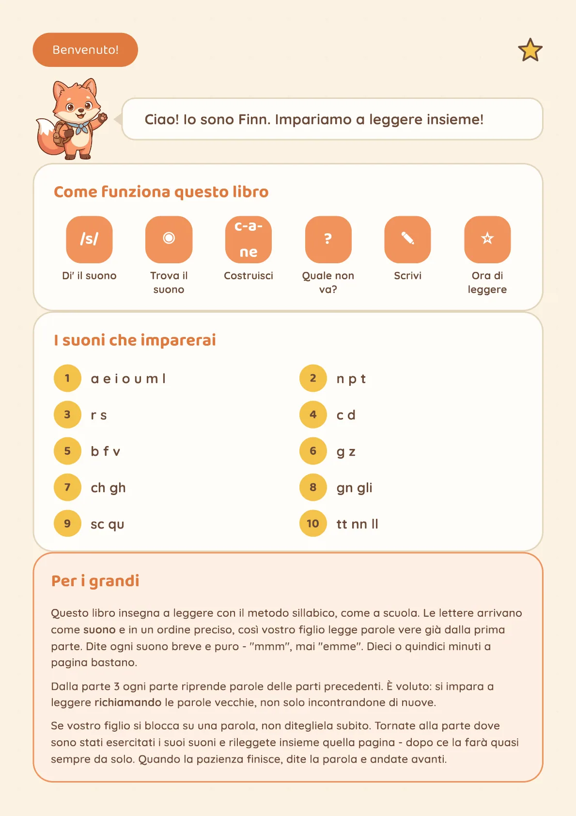 La pagina per i grandi